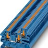 Through terminal block, push-in connection, 0.14-4.0 mm², 24 A, 8 kV, blue, 1078971