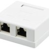 Gniazdo Komputerowe 2Xrj45 Kat.5E Ekranowane Ftp Natynkowe Neku