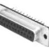 D-Sub socket, 9 pole, standard, equipped, straight, solder pin, 2-338313-2