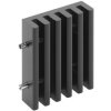 Extruded heatsink, (L x W x H) 40 x 10 x 33 mm, 8.2 K/W, black anodized, 10019791