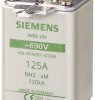 Siemens 3ND2232 Bezpiecznik użytkowy Rozmiar bezpiecznika = 2 125 A 690 V/AC 3 szt.