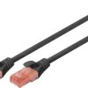 Kabel sieciowy, kat. 6, U/UTP (sieci do 1 Gb/s), 1 m, czarny