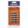 Draper 25847 5/16" Pcl Double Ended Air Hose Connector Pack of 5