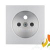 BERKER Q.1/Q.3/Q.7 Płytka czołowa do gniazda z uziemieniem z przysłonami aluminium aksamit lakierowany 3965766084 HAGER