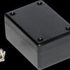 ABS enclosure, (L x W x H) 81 x 56 x 28 mm, black (RAL 9005), IP54, 1594BBK