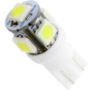 Żarówka samochodowa T10 W5W 5 LED 1W