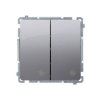 SIMON BASIC Wyłącznik krzyżowy podwójny (moduł) szybkozłącza stal inox BMW7/2.01/21 KONTAKT SIMON
