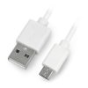 Przewód microUSB B - A Blow - biały 1,0m