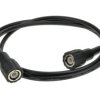 Przewód pomiarowy; 21.060; BNC / BNC; 4mm; 1m; PVC; 0,5mm2; czarny; 3A; 150V; mosiądz niklowany; Amass
