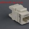 Moduł keystone gniazdo RJ45 UTP kat.6a białe montaż poziomy