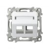 SZAFIR Obudowa gniazda podwójnego typu Keystone skośna biały GPK-2ZS/p/00