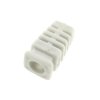 Przepust kablowy z odgiętką, otwór 7 mm, czoło 12 x 11 mm, jasnoszary, Maszczyk