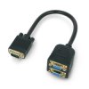 Adapter złącza VGA męski - 2 x VGA żeński - Lanberg - 200 mm - czarny