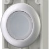 Pushbutton, illuminable, groping, waistband round, white, front ring silver gray, mounting Ø 30.5 mm, 182925