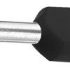 Twin Entry Ferrule Black 1.5mm²/8mm PU=P