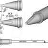 R470016 R470 soldering tip, chisel-shaped, R470025/3.0 x 1.5 mm