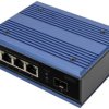 Digitus DN-651130 4+1-portowy przemysłowy przełącznik Fast Ethernet, 10/100Base-TX do 100Base-FX, niezarządzalny, montaż