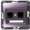 IMPRESJA Gniazdo komputerowe podwójne RJ45 kat.5e MMC tytan GPK-2Y/K/m/23
