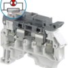 Screw terminal block, screw connection, 4.0 mm², 2 pole, 6.3 A, 8 kV, dark gray/gray, 1SNK508412R0000