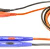 Measuring lead with (4 mm banana plug, angled) to (test probe, straight), 1.2 m, black/red, silicone, CAT III, CAT IV, BU-P5519A