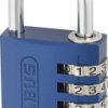 Kłódka z zamkiem szyfrowym Abus ABVS48807, aluminiowa, 41,5x77x41,5 mm, niebieska