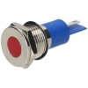 R-TECH 657062 Panel Indicator 14mm Domed 24V Yel Nickel Brass