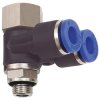 Y angle push-in fitting, L 24 mm, 10 bar, plastic/brass, nickel-plated, for hose, 109635