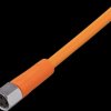 Sensor actuator cable, M8 cable socket, straight, A to open end, 3 pole, 25 m, PVC, orange, 3 A, EVT125