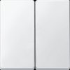 433519 Rocker switch, polar white-satin finish, System M, two-way