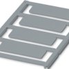 PA device marker, (L x W) 14.95 x 48.95 mm, silver, sheet with 4 pcs, 0827905
