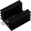 Extruded heatsink, (L x W x H) 1000 x 32 x 20 mm, black anodized, 10022583