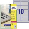 Avery-Zweckform L6012-20 Nameplate Labels 96x50.8mm Heavy Duty Silver 200 Labels