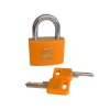 Kłódka średnica szekli: 6mm RS PRO z kluczem W budynkach, na zewnątrz mosiężna Pomarańczowy