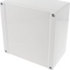 ABS enclosure, (L x W x H) 160 x 160 x 89 mm, light gray (RAL 7035), IP66, 1555SGY