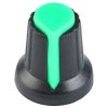 Gałka pokrętło potencjometra zielona 6mm WH148 17/10-16mm zielono-czarne