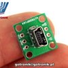 Gniazdo miniUSB do płytki prototypowej