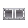 Simon Basic Puszka natynkowa płytka (31mm) podwójna inox (met.) MPN2/21