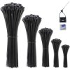 Quadrios 23CA238 Cable Tie Set Black 1020 pcs UV-Proof Polyamide Durable