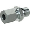 Screw-in fitting, L 45 mm, 315 bar, steel, galvanized, for pipe systems, 112264