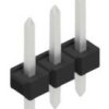 Pin header, 3 pole, pitch 2.54 mm, straight, black, 10058283