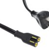 Przewód zasilania złącze A: IEC C7, złącze B: Wtyk amerykański typu A 1.8m 7 A 300 V 2 x 0,824 mm² Czarny