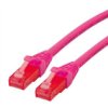 Roline Utp Patchcord Cat.6 Component Level, Lsoh, Różowy, 0.3 M