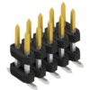 Pin header, 10 pole, pitch 2 mm, angled, black, SLY12SMD05110S