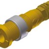 Gniazdo bananowe Żeński Połączenie lutowane typ Gniazdo bananowe Żółty 10A Hirschmann Test & Measurement rozmiar 2mm