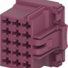 Socket, unequipped, 15 pole, straight, 3 rows, purple, 5-968973-1