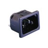 Bulgin PX0575/15/28 IEC Connector Plug Vertical 2+PE, 10A Black, 1pc
