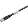 Sensor actuator cable, M8-cable socket, straight to open end, 3 pole, 2 m, PVC, black, 4 A, 1927240200