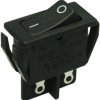 Rocker switch, black, 2 pole, On-Off, off switch, 16 (4) A/250 VAC, 10 (4) A/250 VAC, IP40, unlit, printed, 1552.0102