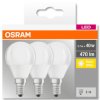 4058075090507 LED lamp BASE E14, 5 W, 470 lm, 2700 K, pack of 3