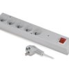 Listwa przeciwprzepięciowa PS-5P 5-gniazd z/u 10A 1,5m /OMY 3x1/ szara